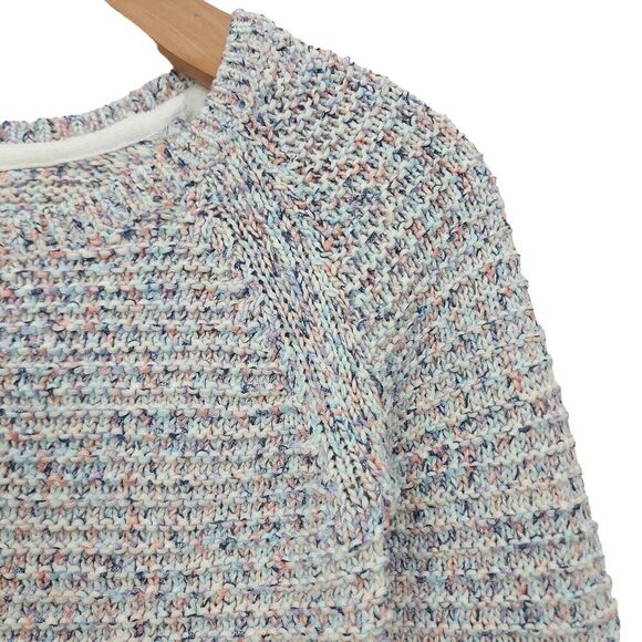 Gap Kids Pullover Sweater Girls Medium Gray Knitted Raglan Sleeve Cotton Blend - Picture 3 of 10